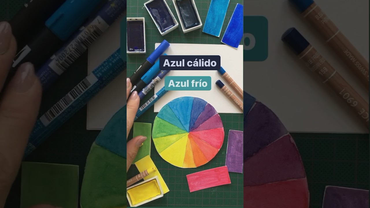 💙💙&iquest;C&oacute;mo saber si un azul es c&aacute;lido o fr&iacute;o? #colortheory #watercolor #tutorial