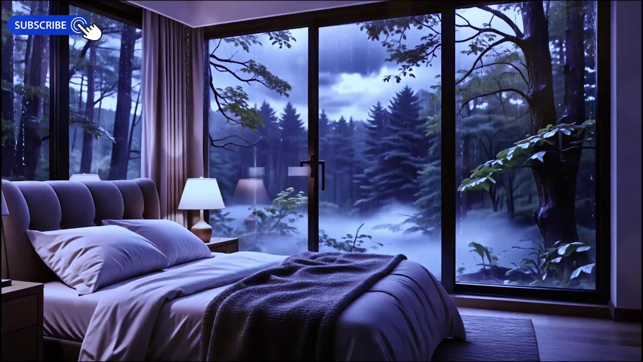 You’ll Fall Asleep in Minutes 🌧️ Cozy Rain on Window & Soft Piano (10 Hours)