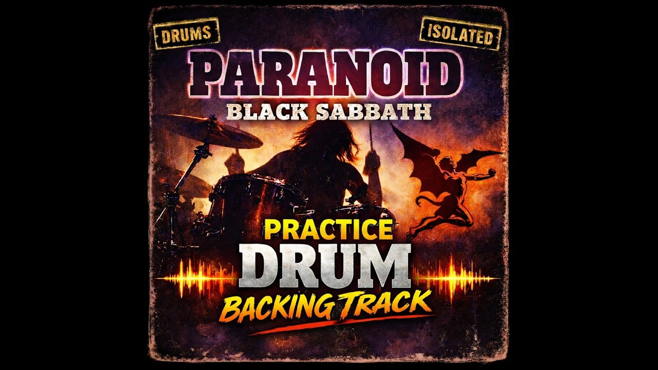 Black Sabbath - Paranoid practice Drums backing track