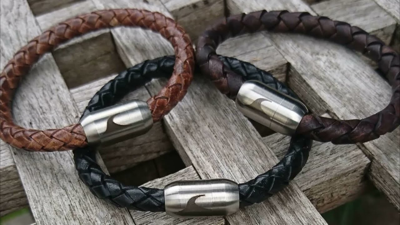 WAVEPIRATE Armband SYLT - aus Leder oder Segeltau handgefertigt f&uuml;r Dich in Hamburg