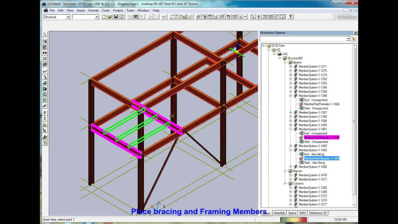 SP3D # 02 Bracing and Framing Members