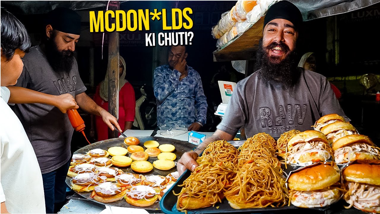 OG Sardarji Burger King Ka Butter OVERLOAD Veg Smash Burger | Indian Street Food BIG BRANDS FAIL!