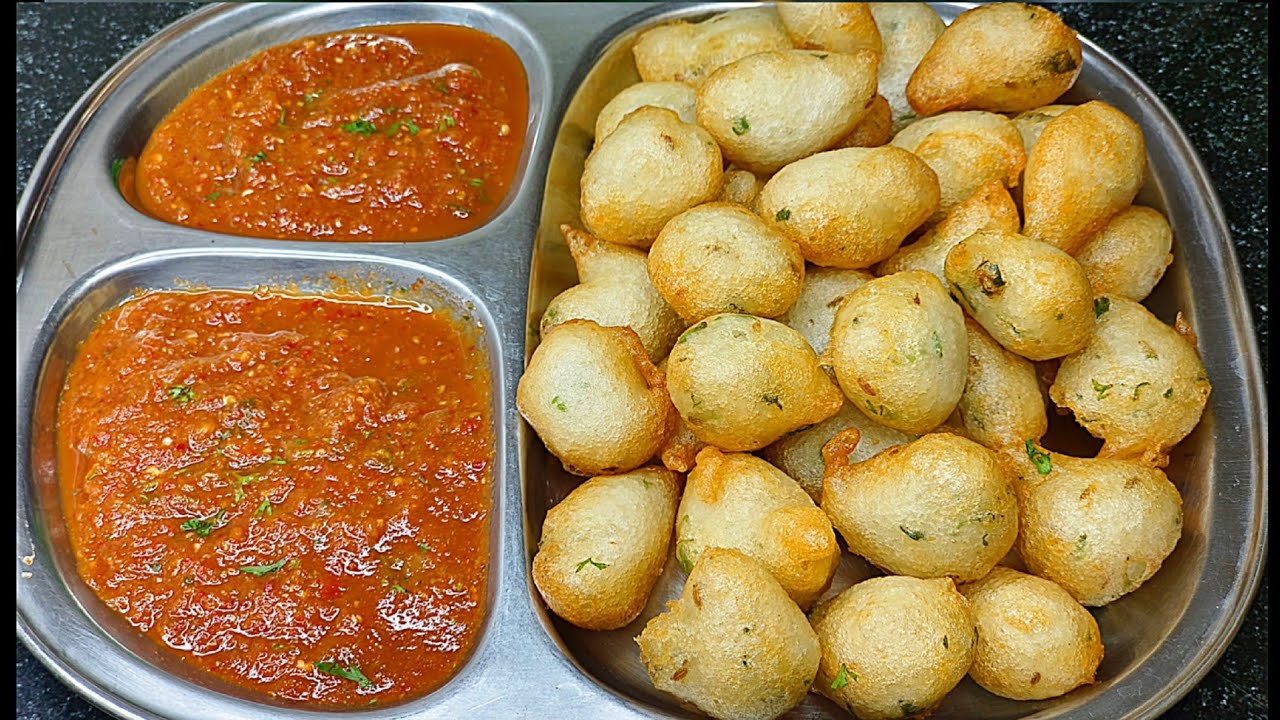 1 ಕಪ್ಪು ರೇಷನ್ ಅಕ್ಕಿ ಉಪಯೋಗಿಸಿ ಗರಿಗರಿಯಾದ  ಬಜ್ಜಿ ಮತ್ತು ಟಮೋಟ ಚಟ್ನಿ👌 Mangalore bajji and tomato chutney