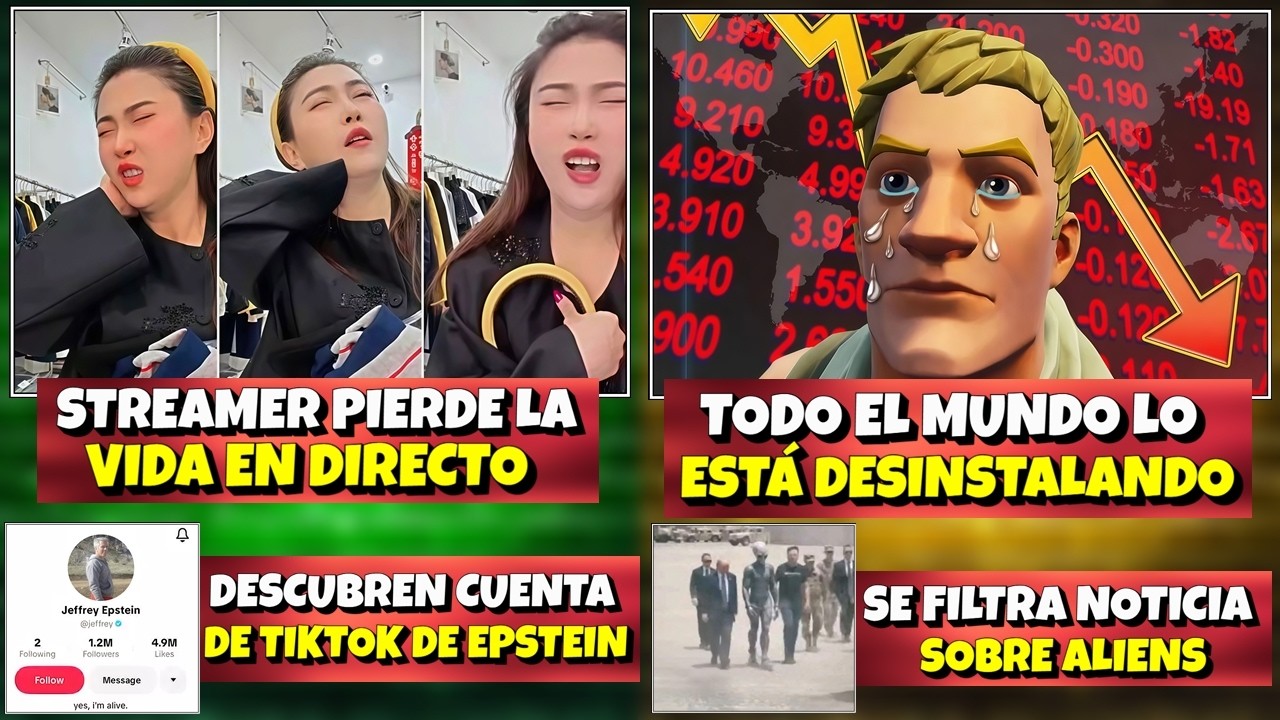 STREAMER PIERDE la VIDA en DIRECTO | TODO EL MUNDO est&aacute; DESINSTALANDO FORTNITE | TIKTOK DE EPSTElN