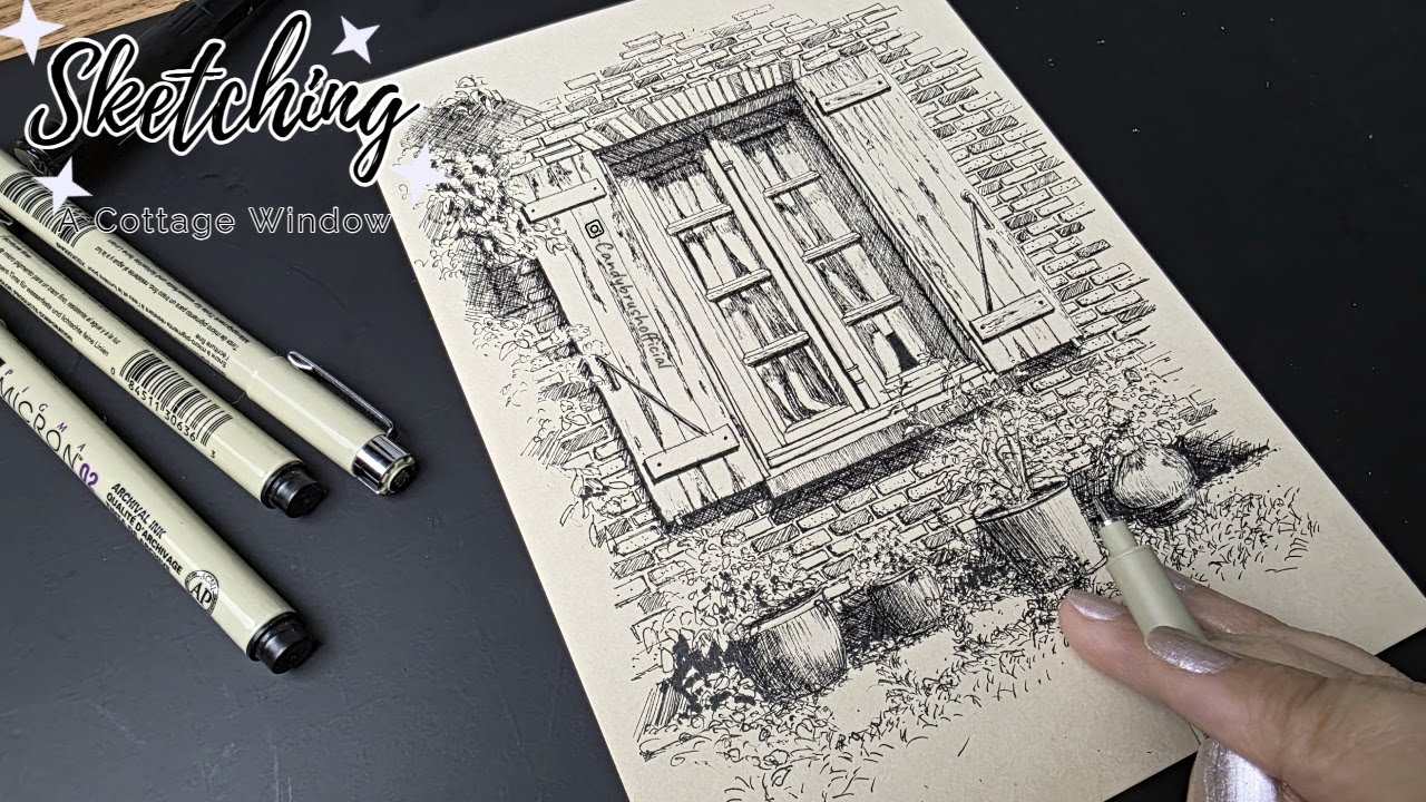 Pen & Ink Drawing #53 | Sketching A Cottage Window