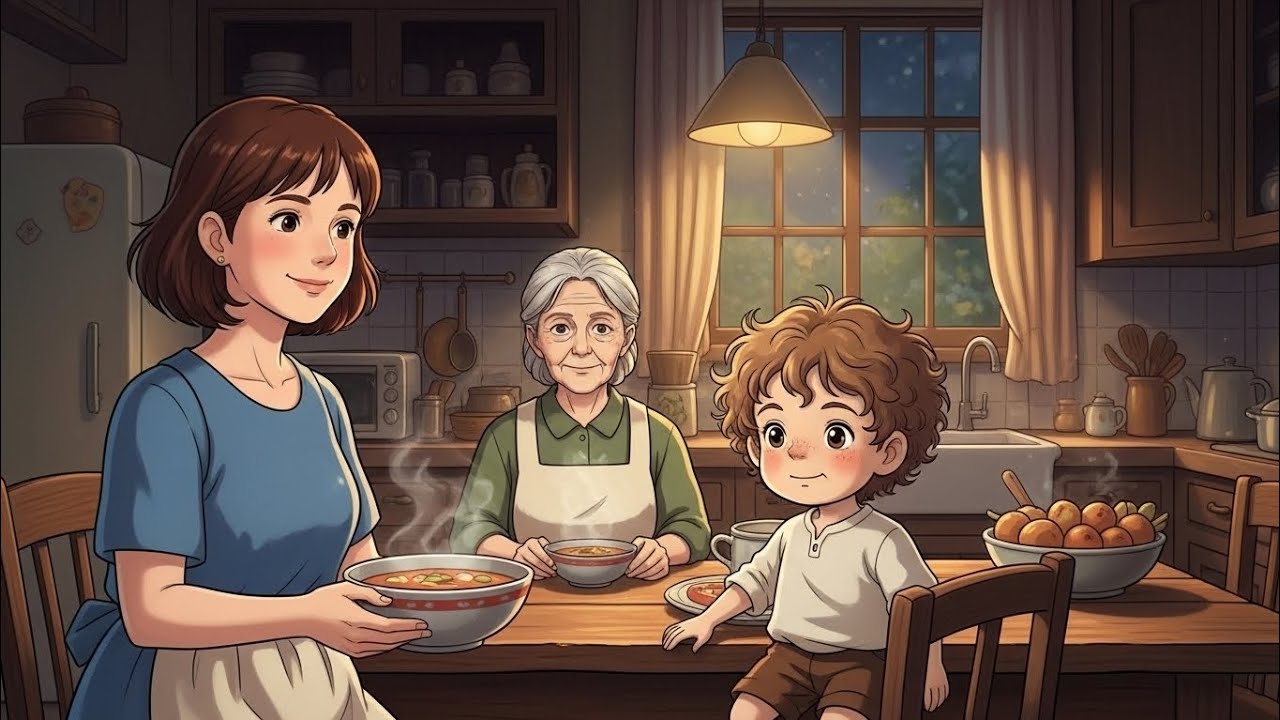 Rain Against the Kitchen Window 🍲🌧️ | Cozy Ghibli-Style Slow Living Evening Routine