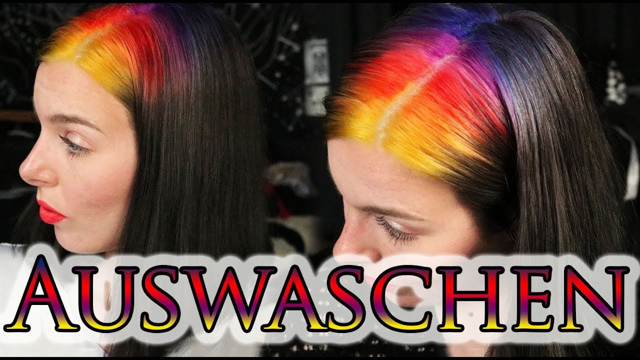 ALTE HAARFARBE LOSWERDEN - BUNTER Ansatz & SCHWARZE LÄNGEN (Auswaschvideo)