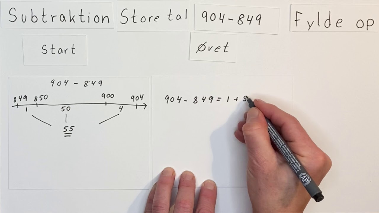 Subtraktion store tal