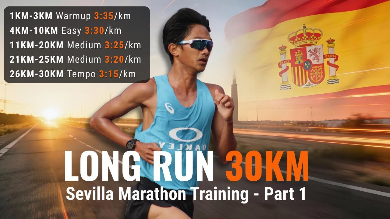 SEVILLA MARATHON 🇪🇸 TRAINING-PART 1 ! LONG RUN 30 KM PROGRESS PACE ! LET'S GOOO ROBI 🔥