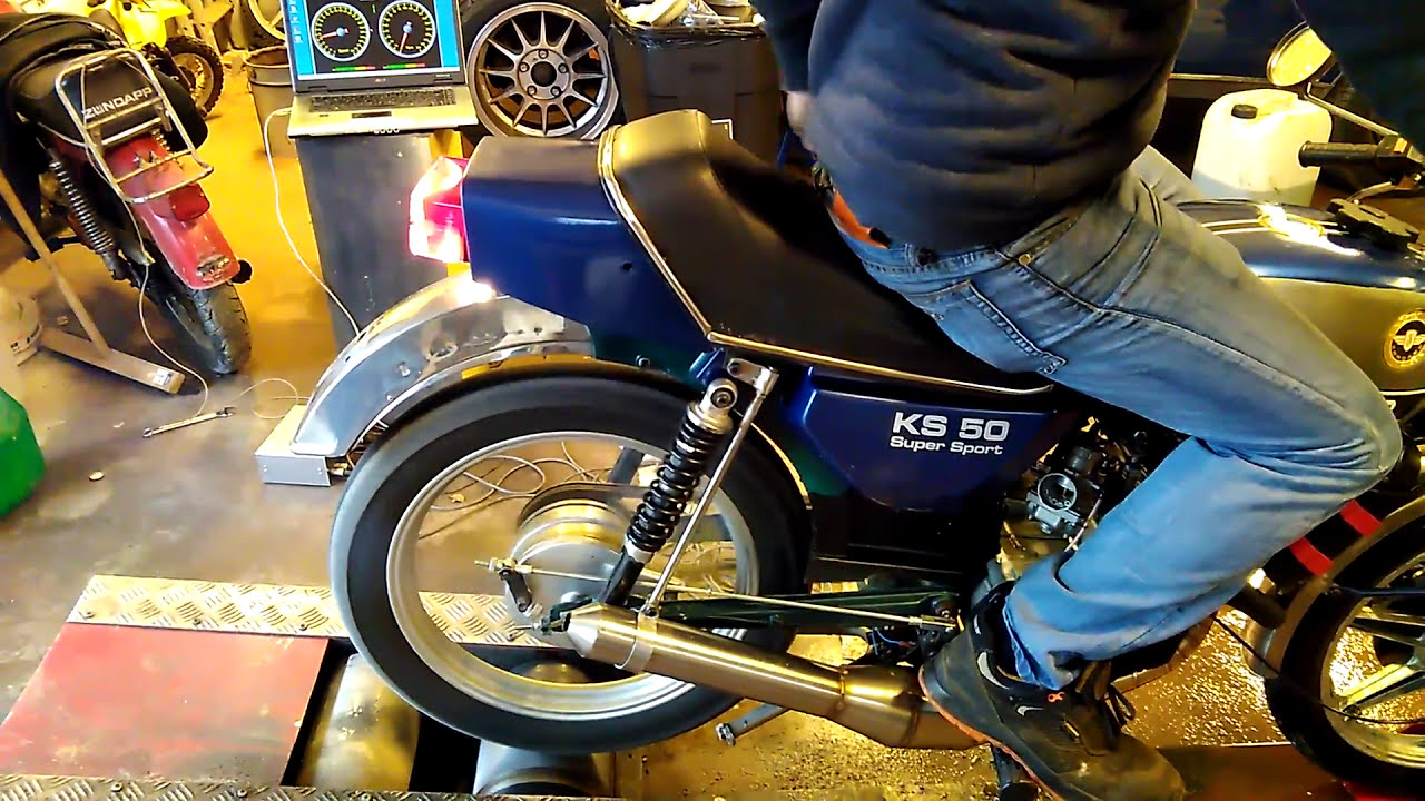 Dyno run zundapp ks80 (100cc) 18.2 hk