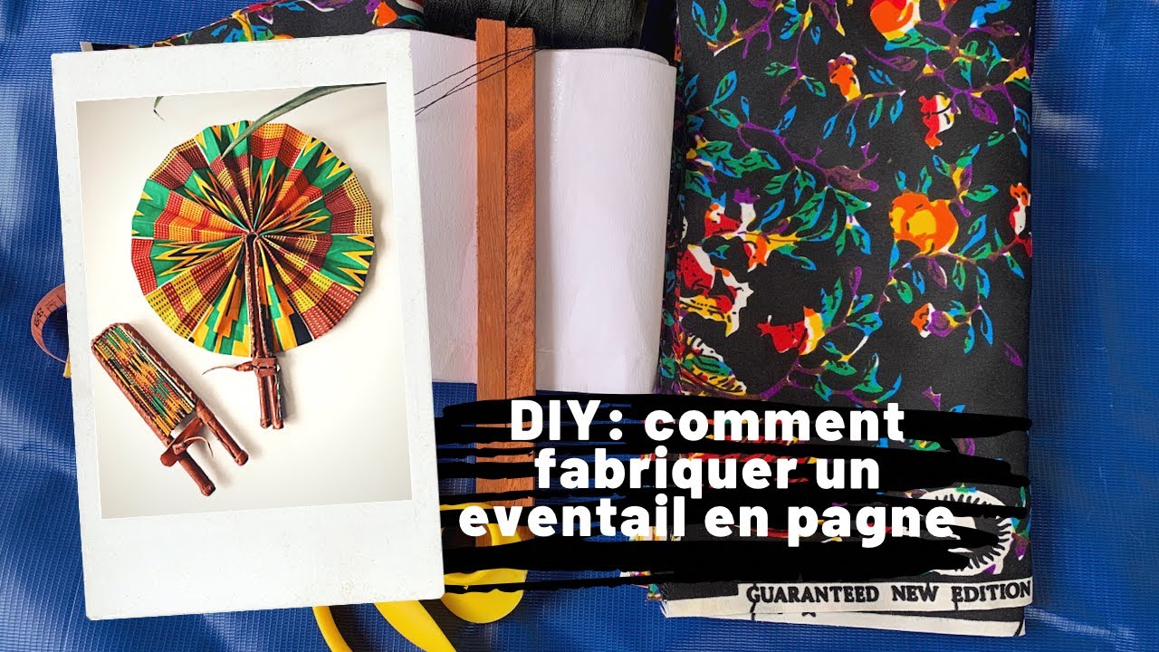 COMMENT FABRIQUER UN ÉVENTAIL EN PAGNE facilement // HANDFAN DIY 
