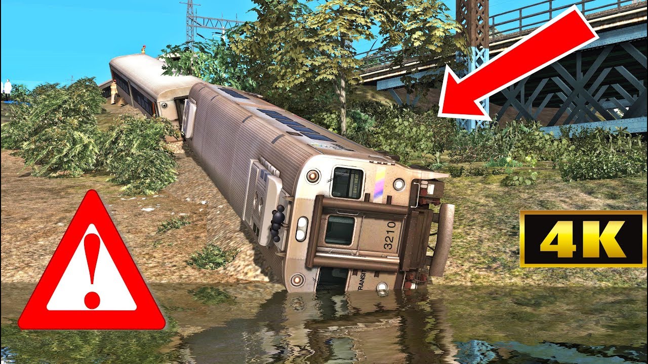 DERAILMENT and CRASH of a PASSENGER TRAIN!!💀😱