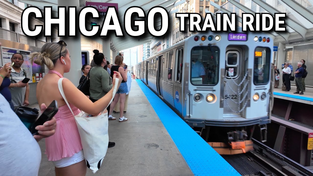 Chicago Train Ride - Downtown To Armitage Station On Purple Line On Wednesday | August 6, 2025 | 4k