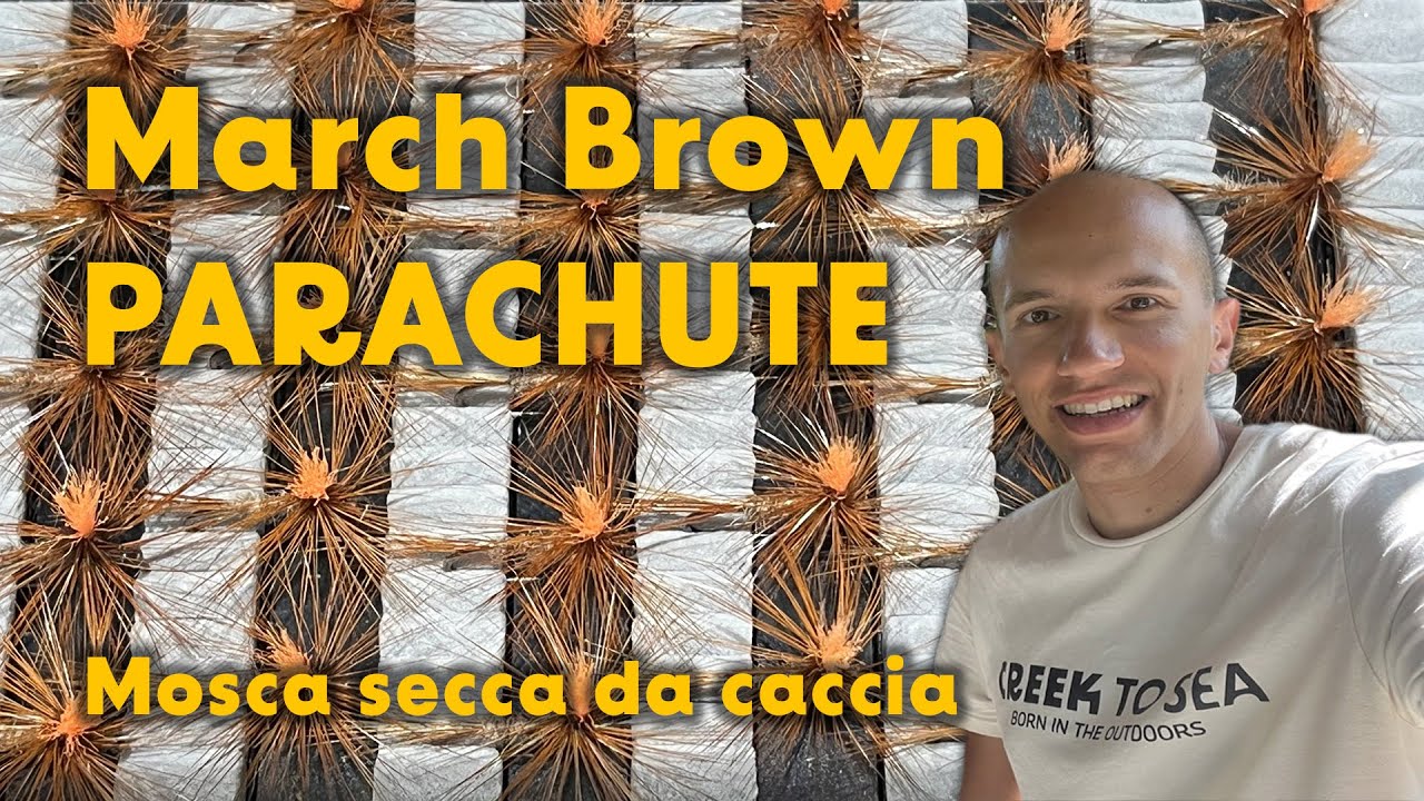 March Brown PARACHUTE una MOSCA secca ottima per PESCARE in caccia e bollata trote temoli cavedani
