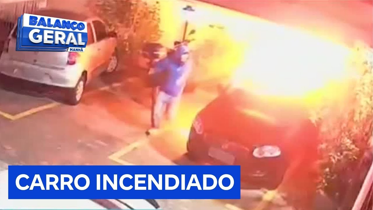 Homem é flagrado incendiando carro em Santana, na zona norte de SP