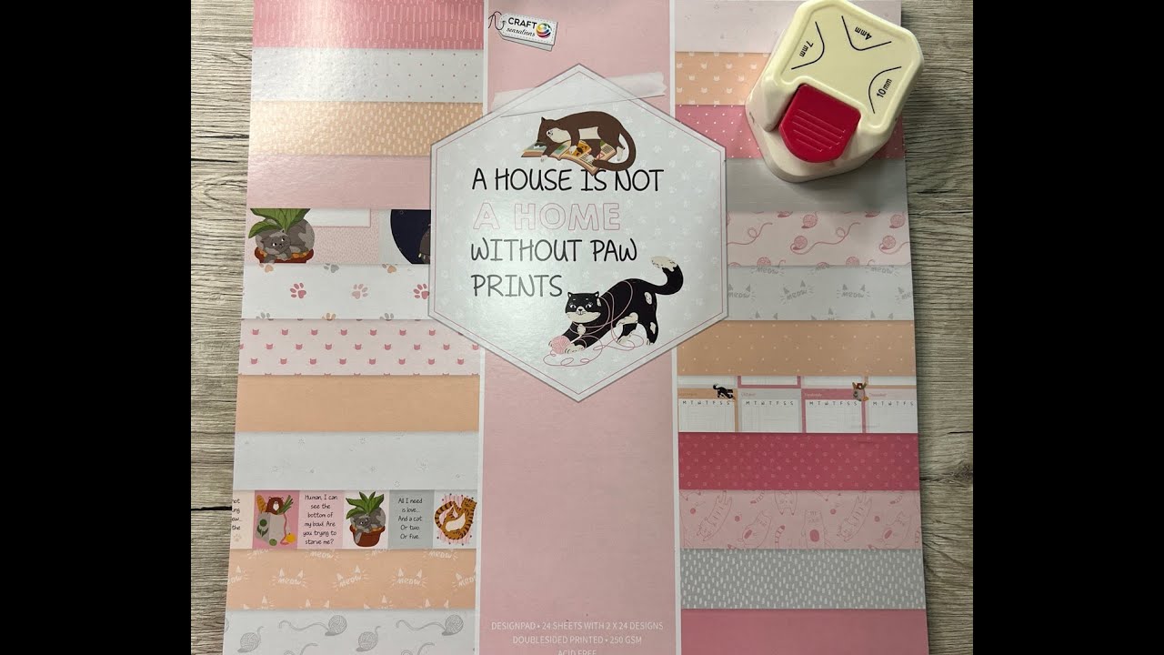 12 Karten mit  30x30 Block von Action - A HOUSE IS NOT A HOME WITHOUT PAW PRINTS - Tutorial