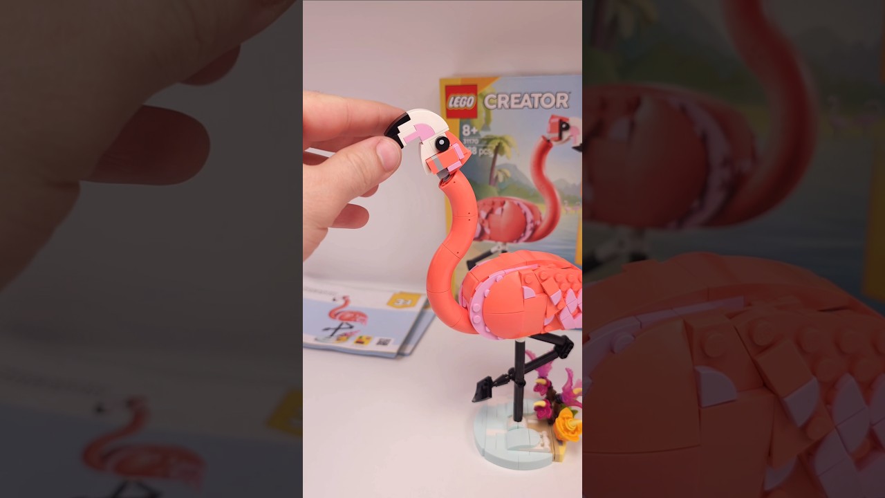 LEGO Creator 3in1 Wild Animals: Pink Flamingo (31170)[288 pcs] #shorts  @SPEEDBrickBuild