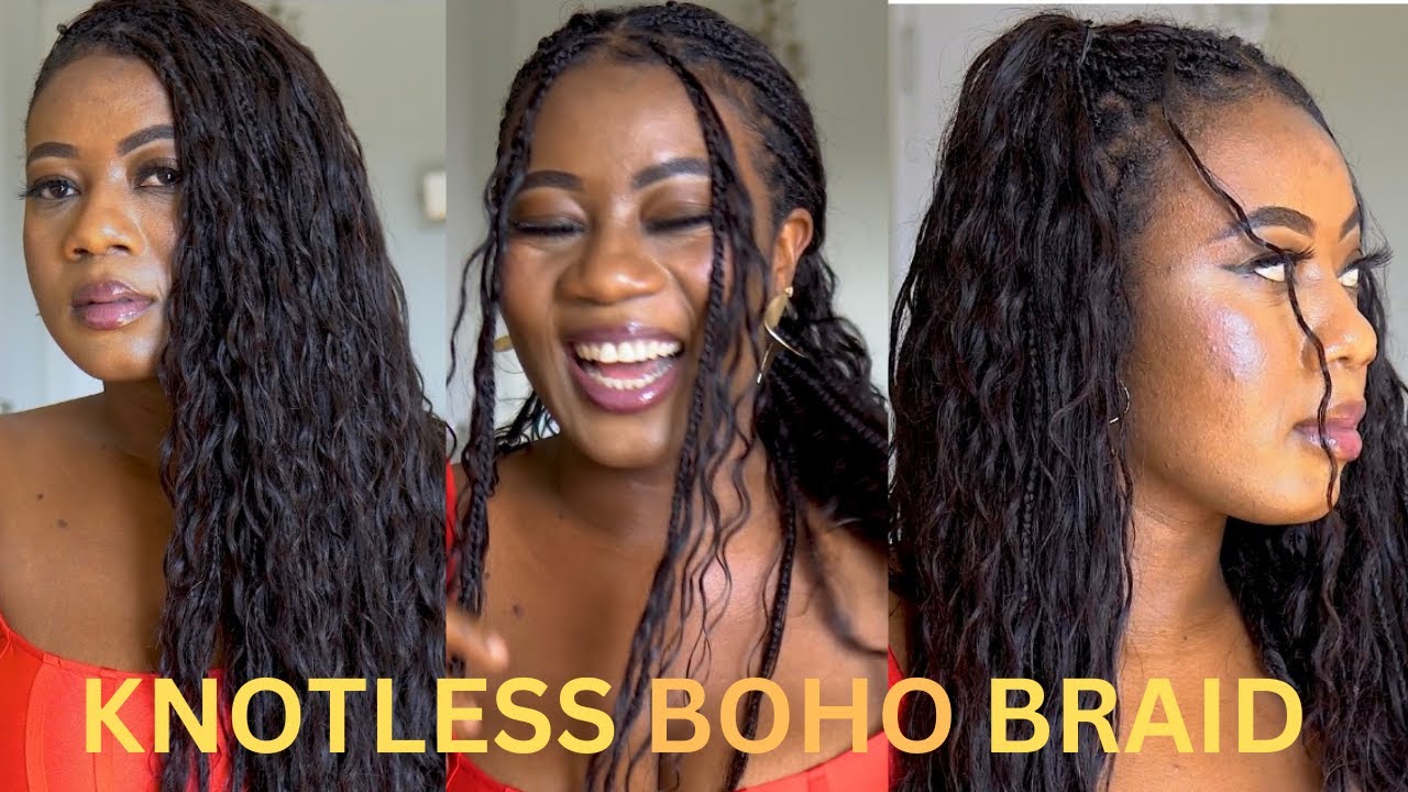 KNOTLESS BOHO BRAIDS TUTORIAL