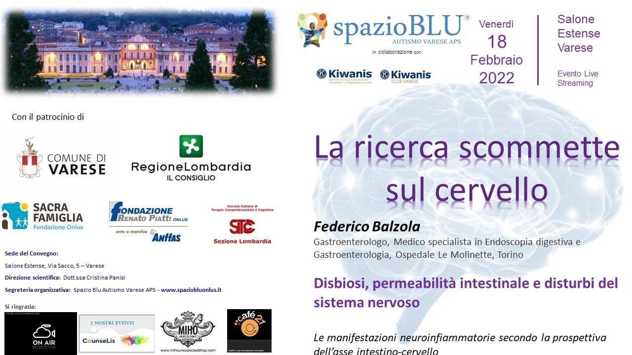 Federico Balzola: Disbiosi, permeabilità intestinale e disturbi del sistema nervoso