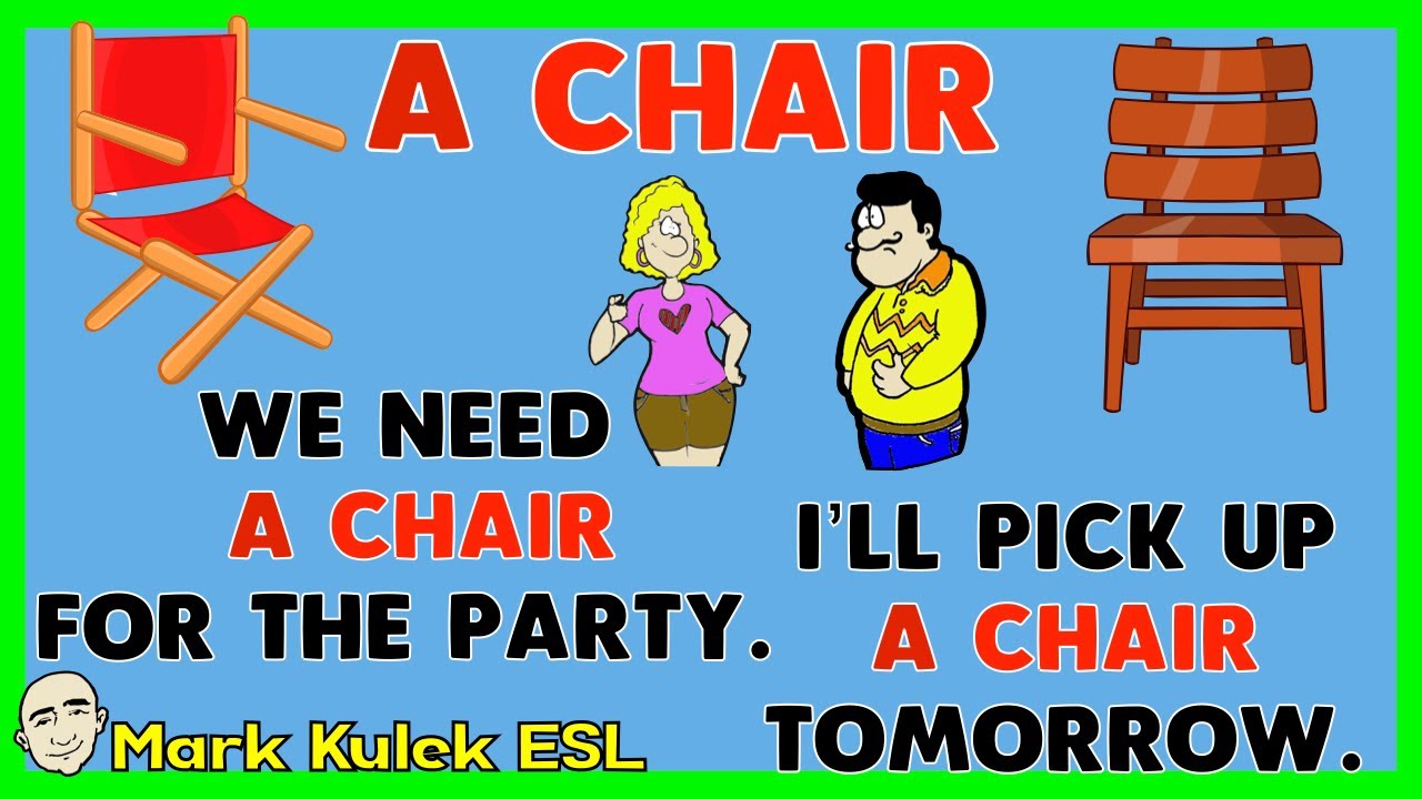 The Indefinite Article - a & an | English speaking practice - Mark Kulek ESL