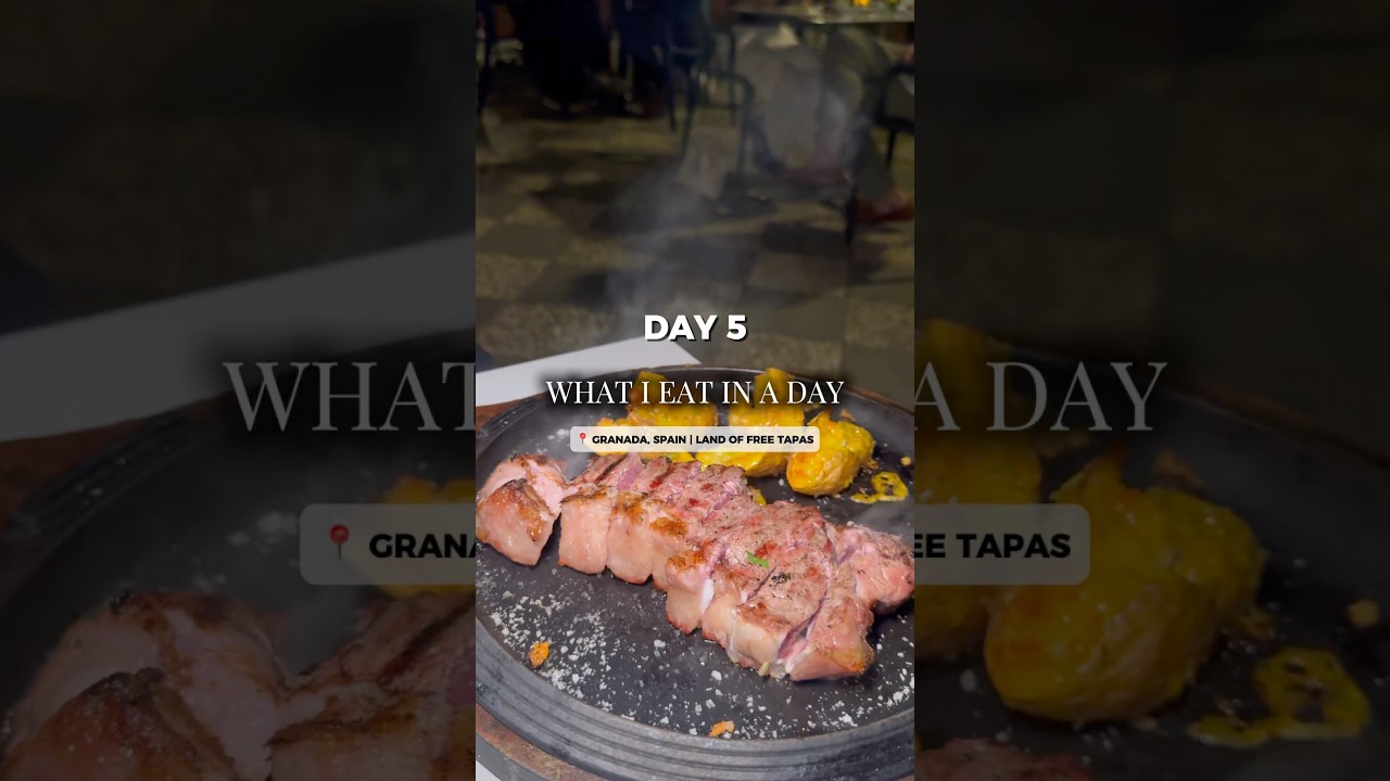 DAY 5 of WHAT I EAT IN A DAY in Granada, Spain 🇪🇸 Land of Free Tapas 📌 #granada #tapas