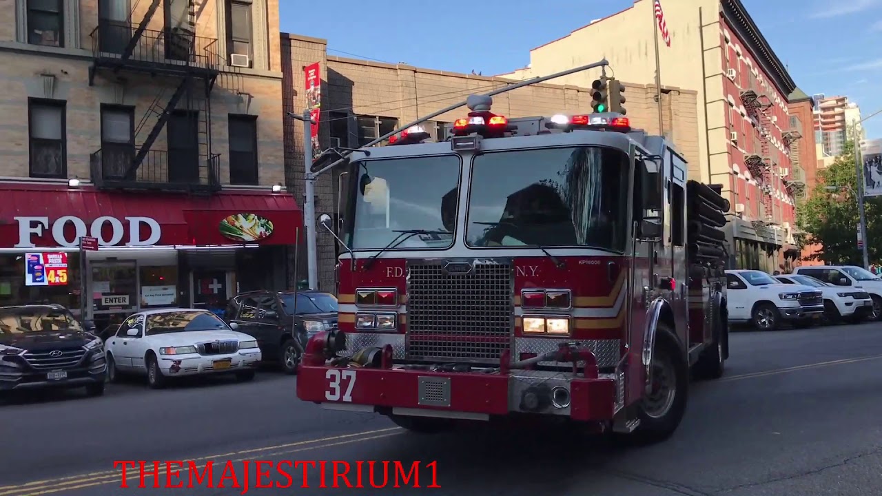 FDNY RESPONDING COMPILATION 93 FULL OF BLAZING SIRENS & LOUD AIR HORNS THROUGHOUT NEW YORK CITY.