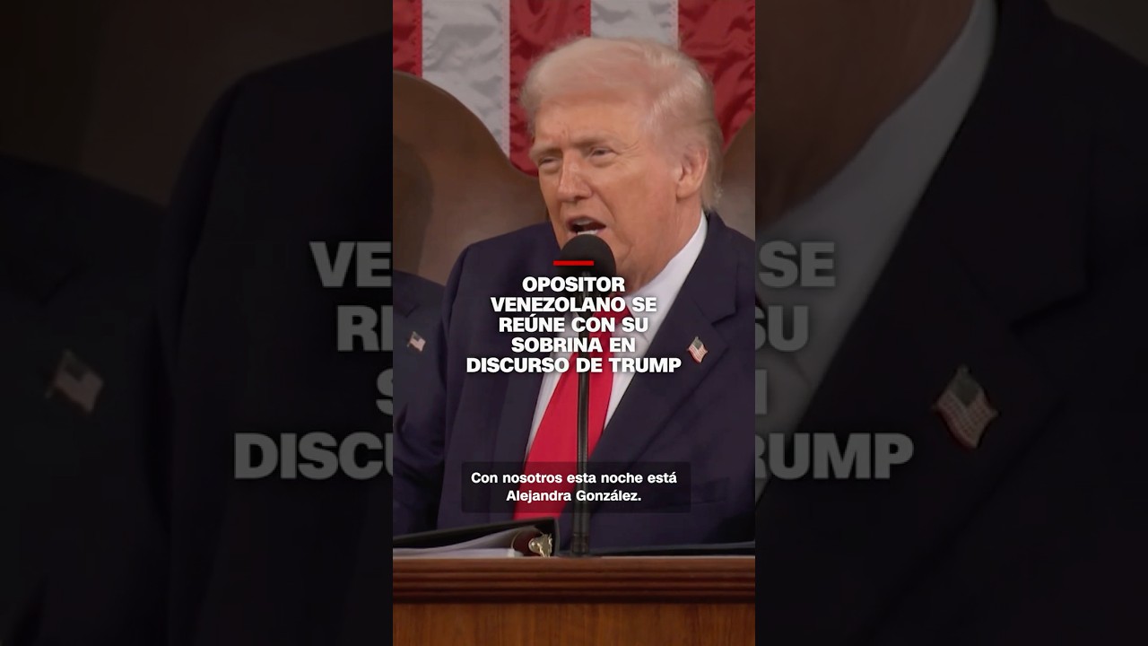 Opositor venezolano Enrique M&aacute;rquez se re&uacute;ne con su sobrina durante el discurso de Trump