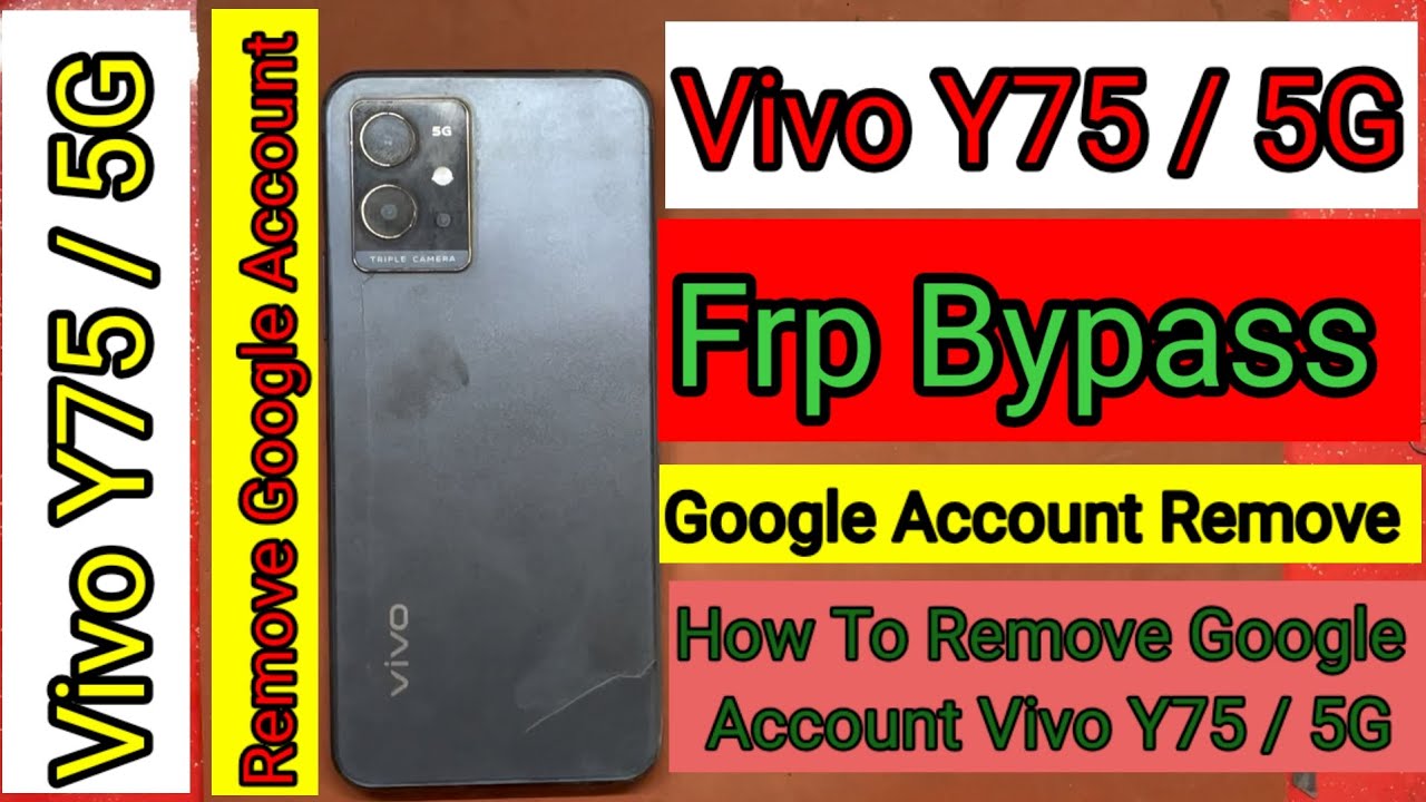 Vivo Y75 / 5G Frp Bypass without PC Google Account Unlock How To Remove Google Account Vivo Y75 / 5G