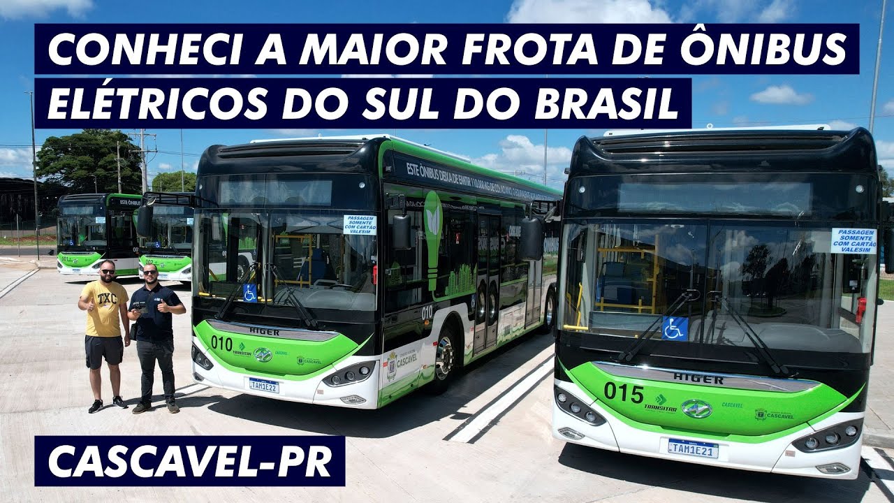 Saiba como funcionam os 15 ônibus elétricos de Cascavel no Paraná