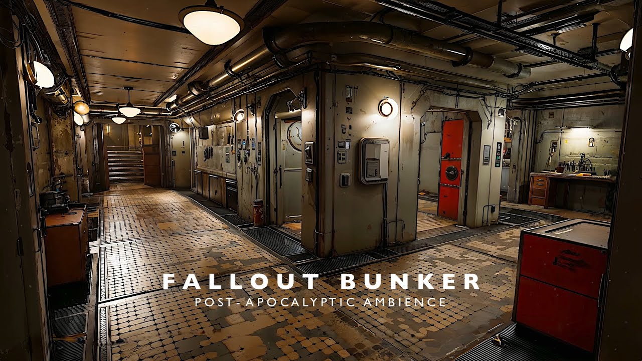 FALLOUT Bunker [3D] Post-Apocalyptic Sci-Fi Ambience for Focus, Sleep & Study | 4K