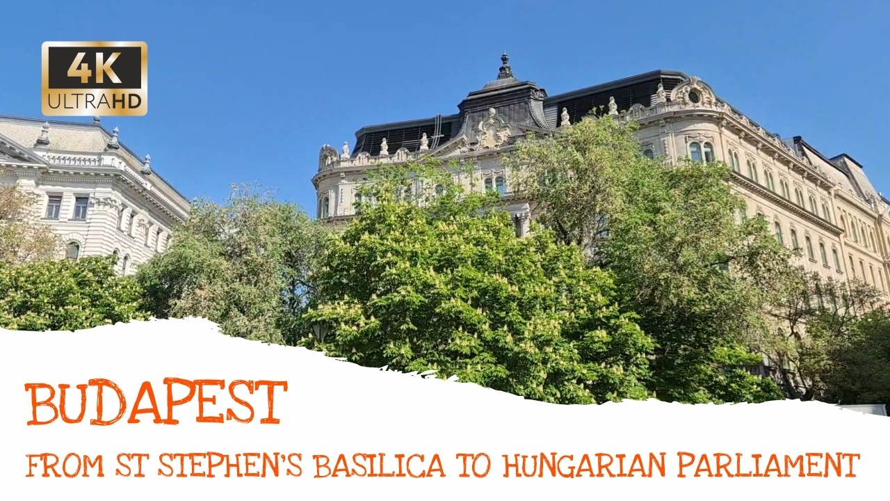 Пешеходная прогулка по Будапешту  4K | От базилики Святого Стефана до здания Венгерского парламента
