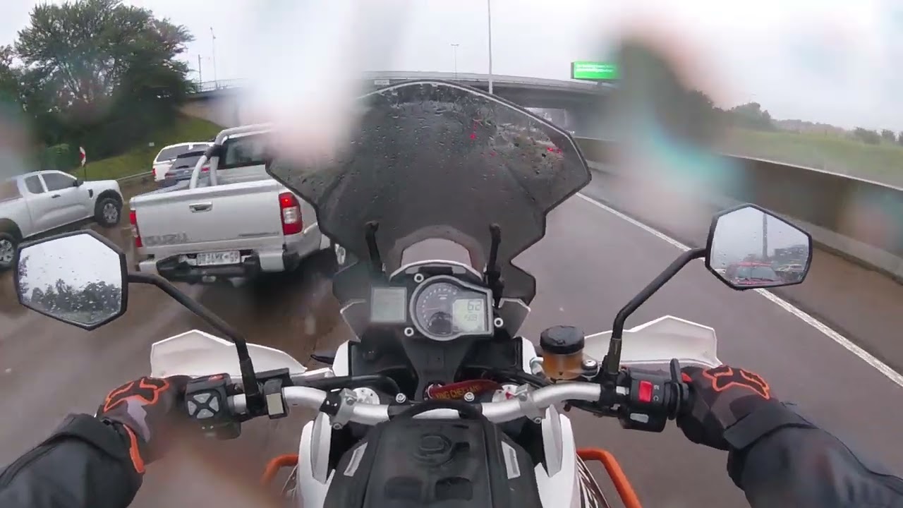 Soaking wet KTM 1190 R