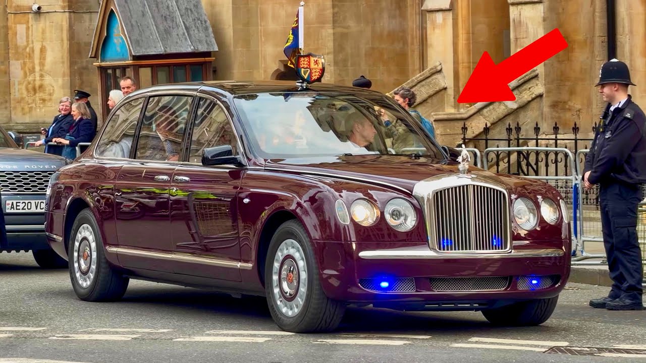 The King and Queen, Prince and Princess of Wales, and Princess Royal depart Westminster Abbey