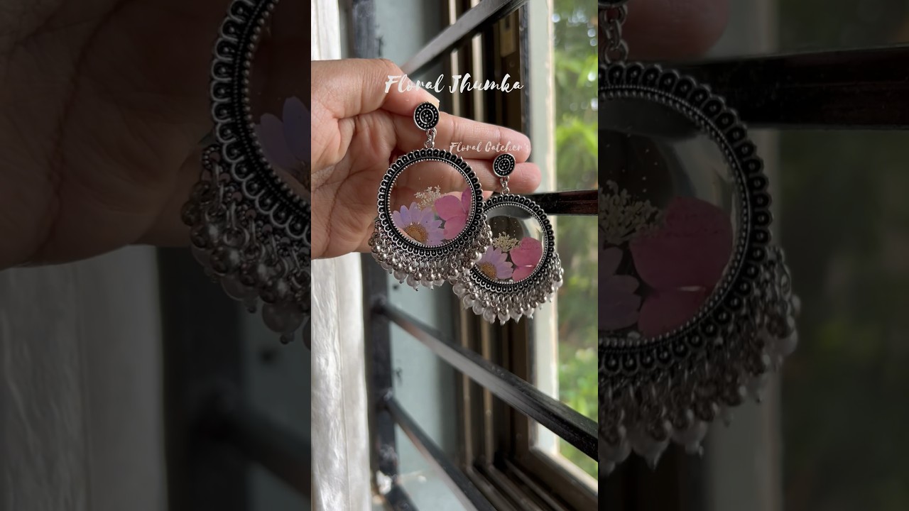 Resin Earrings🌿✨#resinjhumka #resinearrings #resinjewellery
