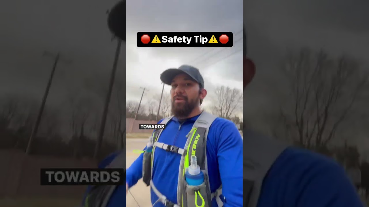 Safety tip for running on the road
