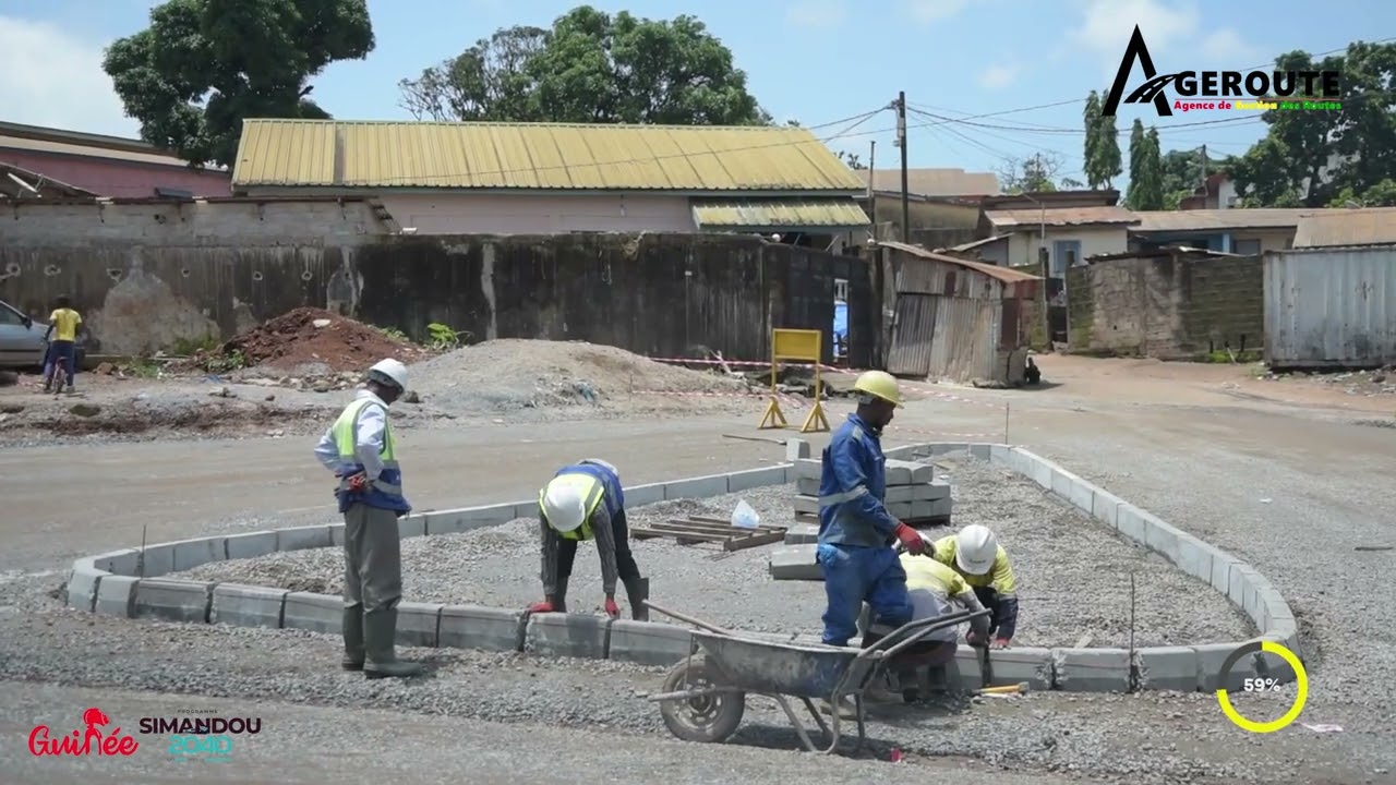 Travaux d'aménagement d'une route d'accès au Data Center de Bembeto