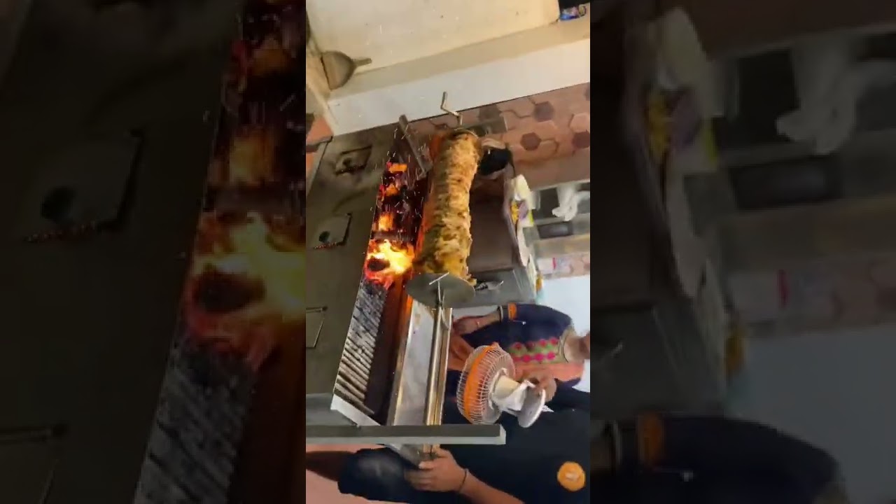 Making Charcoal Shawarma 😍