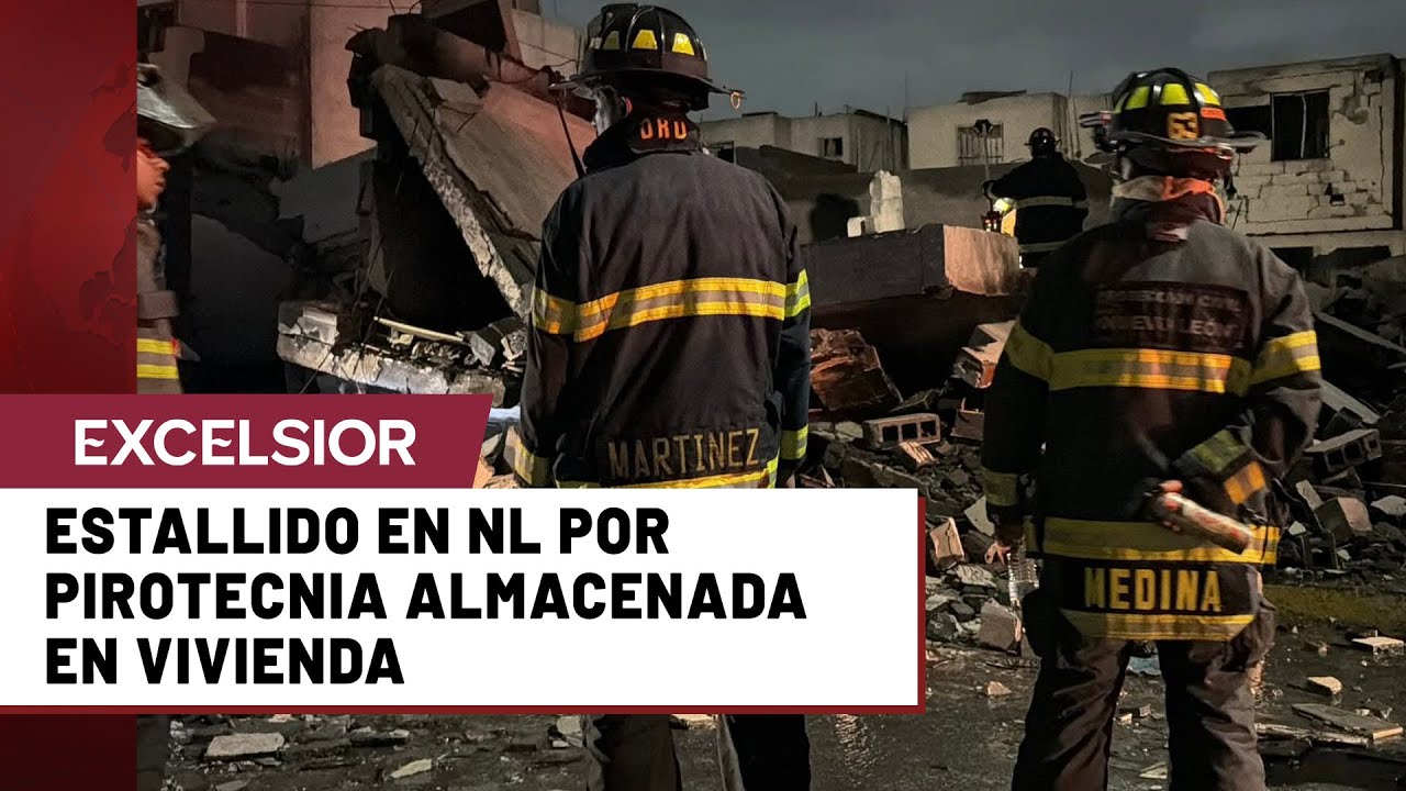 Fuerte explosión por pirotecnia en Pesquería, Nuevo León