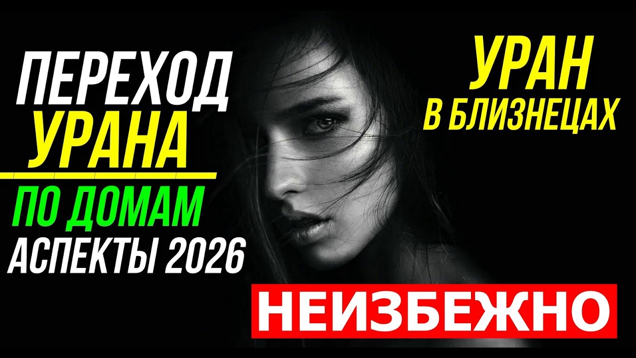 ПЕРЕХОД УРАНА В БЛИЗНЕЦЫ 2026 ПО ДОМАМ. ПРОГНОЗ СОБЫТИЙ. ПЕРЕВОРОТ ⚡