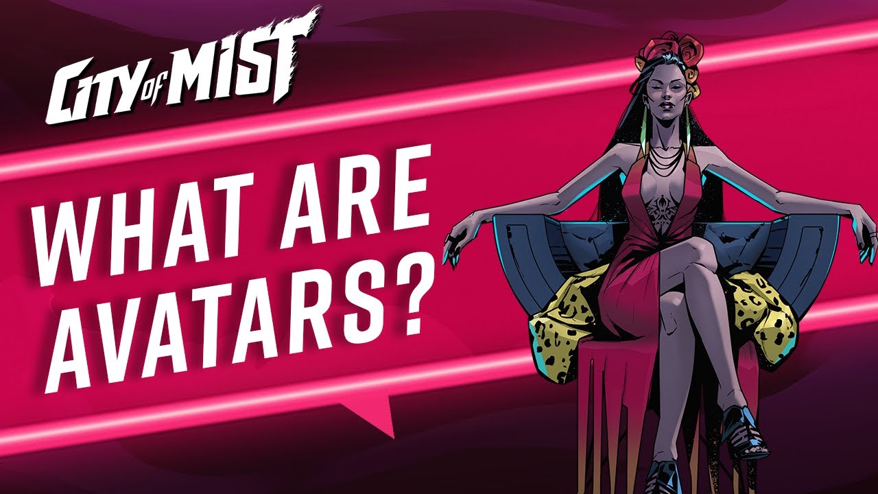 What are Avatars in the City of Mist TTRPG?