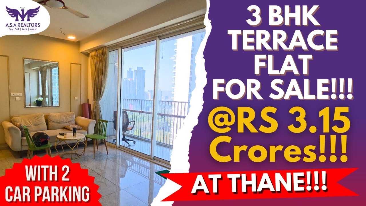 This 3 BHK Terrace Flat in Thane Is HUGE! 1168 Sq.Ft Carpet 😳