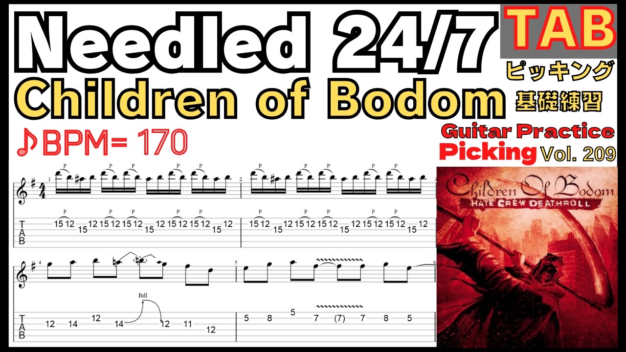 Needled 24/7 Guitar TAB for Speed Picking Training, Ultimate Fast Guitar Practice