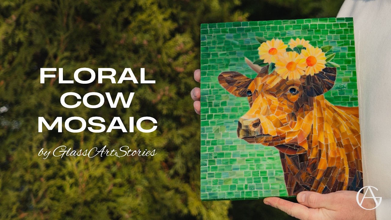 Creating a Spring Cow Mosaic Step-by-Step Glass Process