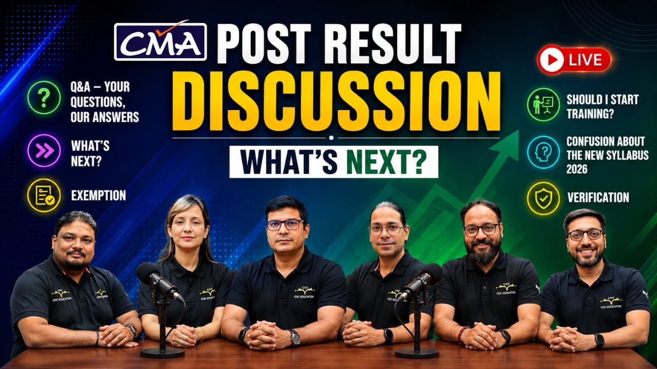 CMA June 2026 Result Discussion LIVE | What's Next? Ask Your Query