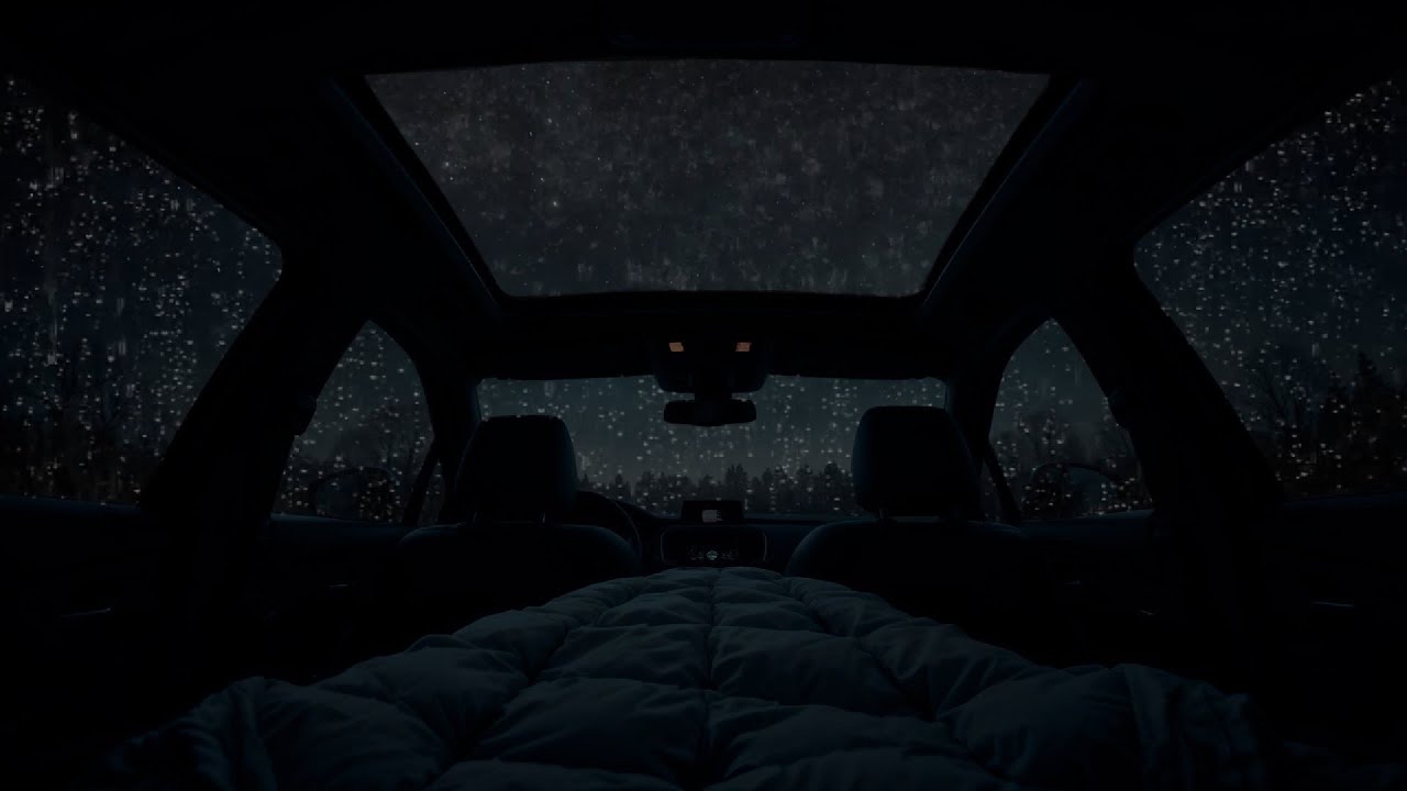 Rain & Thunder in the Car⛈️ASMR Sounds for Deep Sleep & Relaxation | Fall Asleep Fast in 5 Minutes