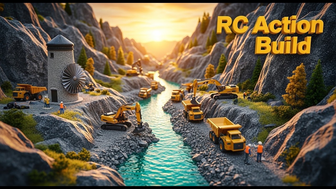 Building a 187 Scale Hydroelectric Power Plant & Concrete Canal!