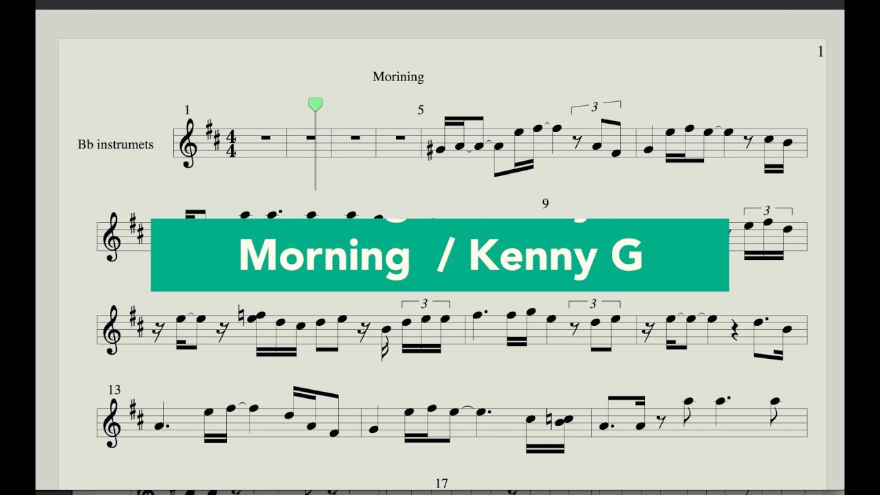 Morning / Kenny G / Backing track / Karaoke for B♭instruments