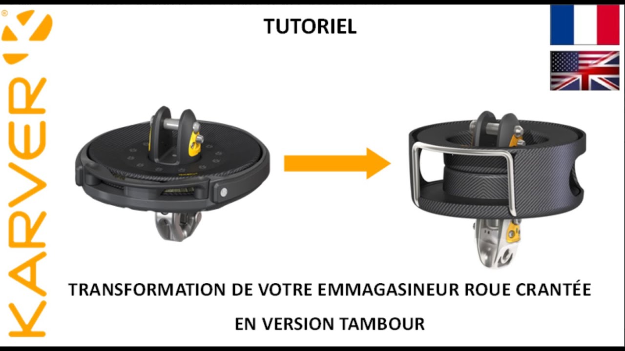 TUTO EMMAGASINEUR ROUE CRANTÉE EN VERSION TAMBOUR - UPDATE CONTINUOUS LINE FURLER TO A SINGLE LINE