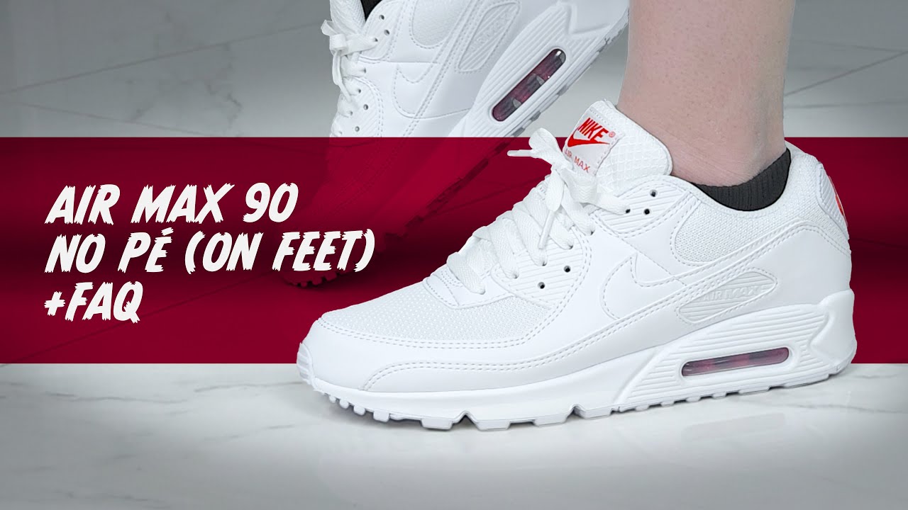 Nike AIR MAX 90 no Pé (ON FEET) + FAQ (Deixa Mais Alto? É Bom na Academia? É Bom para Viagem?)
