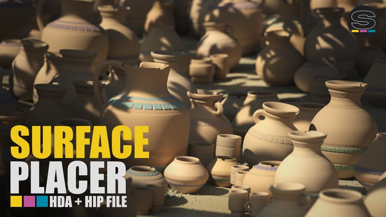 Asset Placement with Keyboard Controls | Surface Placer HDA + Scene | Houdini